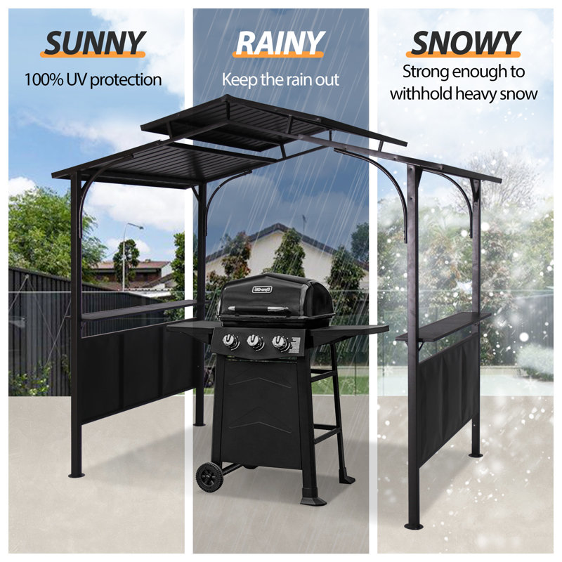 COVERONICS 8 Ft. W x 5 Ft. D Aluminum Grill Gazebo & Reviews Wayfair